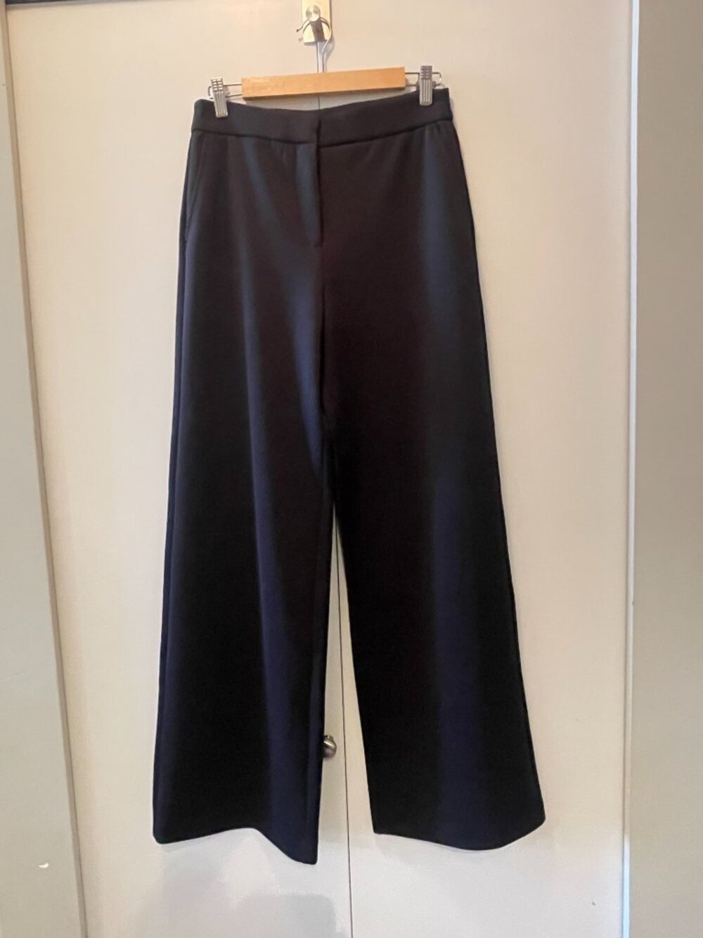 Dynamite Scuba Super Wide Leg Trouser s- Jet Black Size PETITE SMALL / WITH TAGS